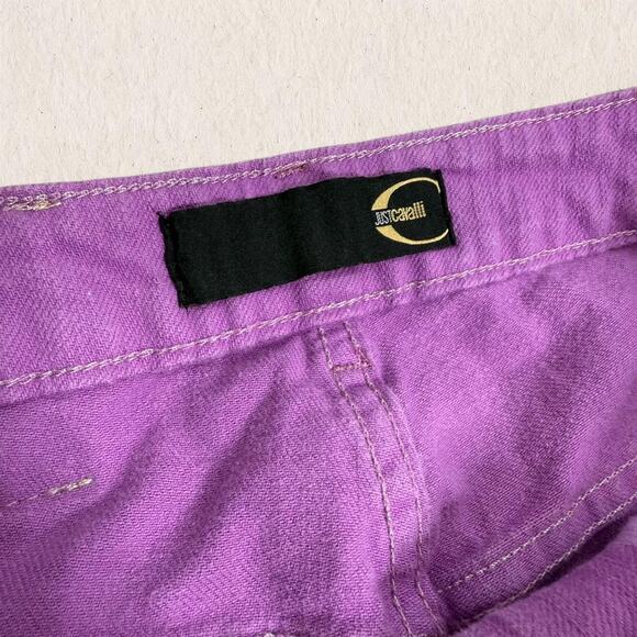 Just Cavalli by Roberto‎ Cavalli Purple Straight Leg Jeans Sz 29 Vintage Y2K - Picture 5 of 8